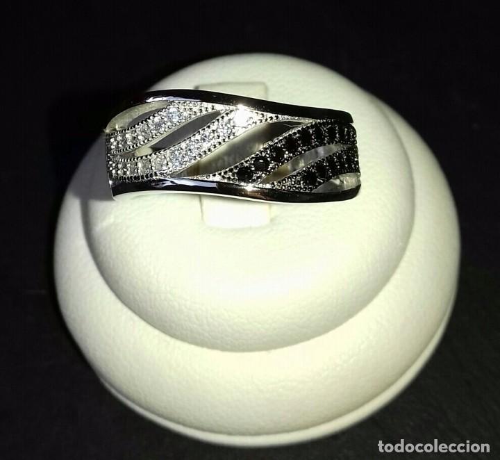 Joyeria: Anillo Zafiros negros y blancos - Foto 4