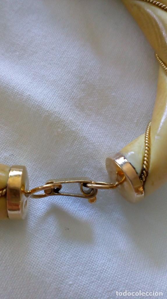 Joyeria: Pulsera de oro y marfil antigua - Foto 4
