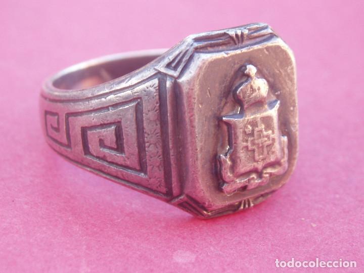 Narabar pereza Despido anillo sello antiguo de plata con escudo. - Buy Antique rings on  todocoleccion