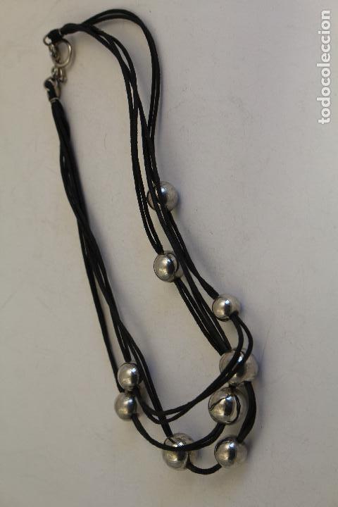 Joyeria: collar cord&oacute;n cuero y perlas en plata de ley - Foto 8