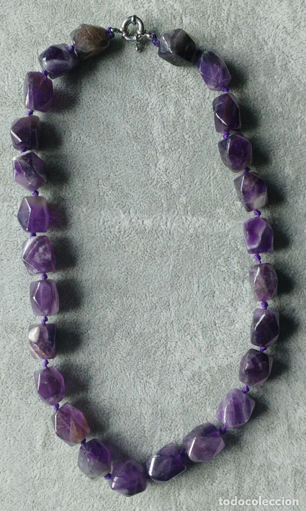 Joyeria: COLLAR AMATISTA NATURAL BARRILES. - Foto 1