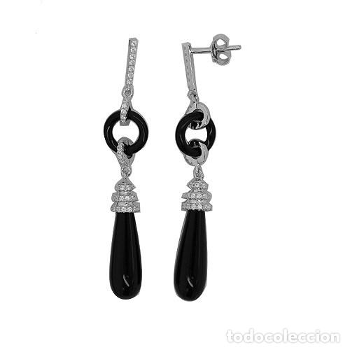 Joyeria: PENDIENTES DE PLATA CON &Oacute;NIX. - Foto 1