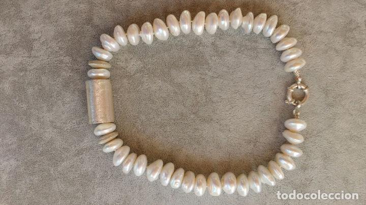 Joyeria: collar de discos de perla con plata - Foto 1