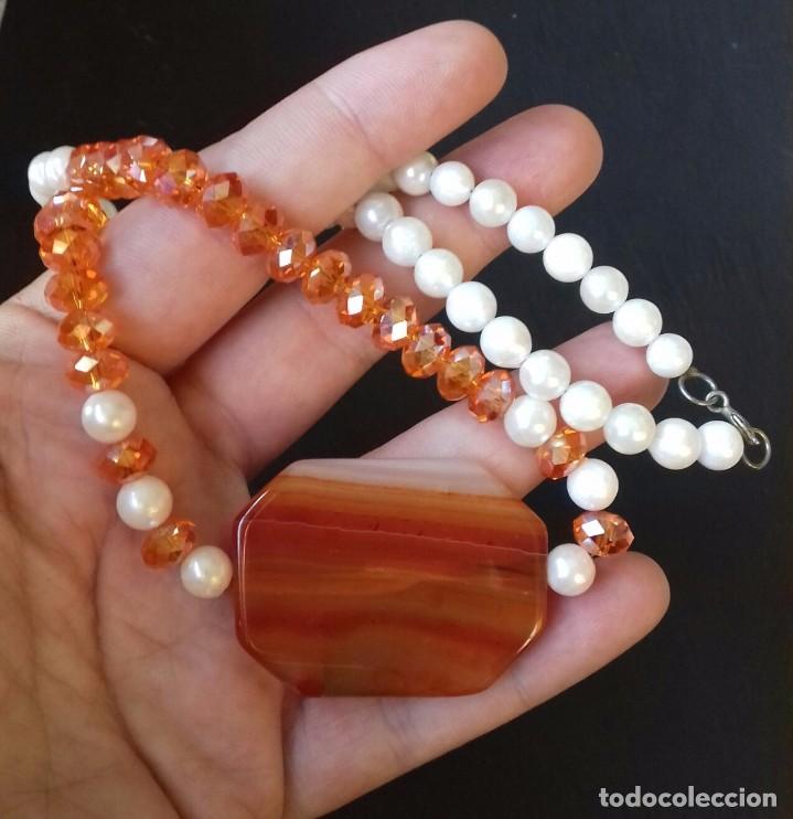 Joyeria: Collar con Perlas, &Aacute;gata y Cristal - Foto 3