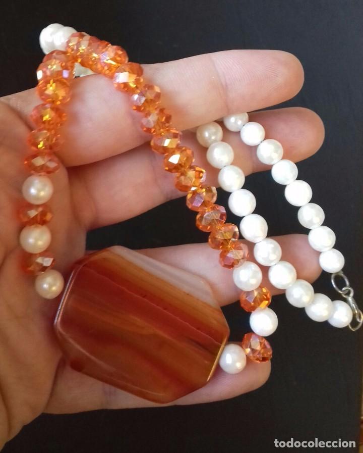 Joyeria: Collar con Perlas, &Aacute;gata y Cristal - Foto 5