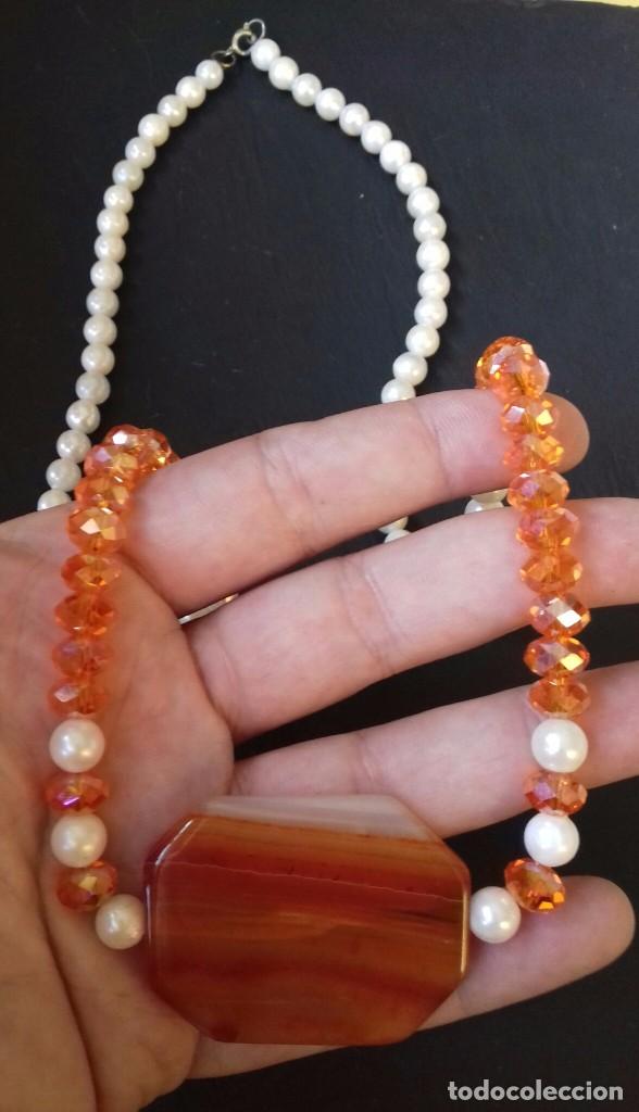 Joyeria: Collar con Perlas, &Aacute;gata y Cristal - Foto 6