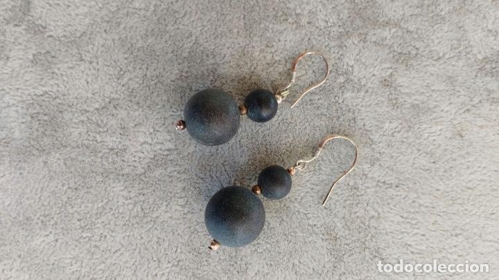 Joyeria: pendientes de &oacute;nix mate montados en plata - Foto 1