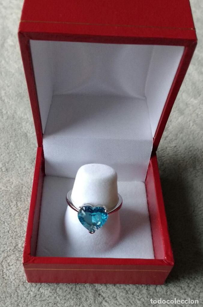 Joyeria: ANILLO PLATINO Y TOPACIO AZUL. - Foto 1