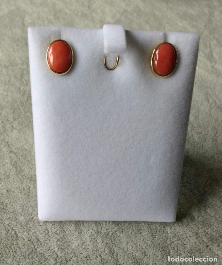 Joyeria: PENDIENTES ORO 18 KILATES CON CORAL JAPONES.