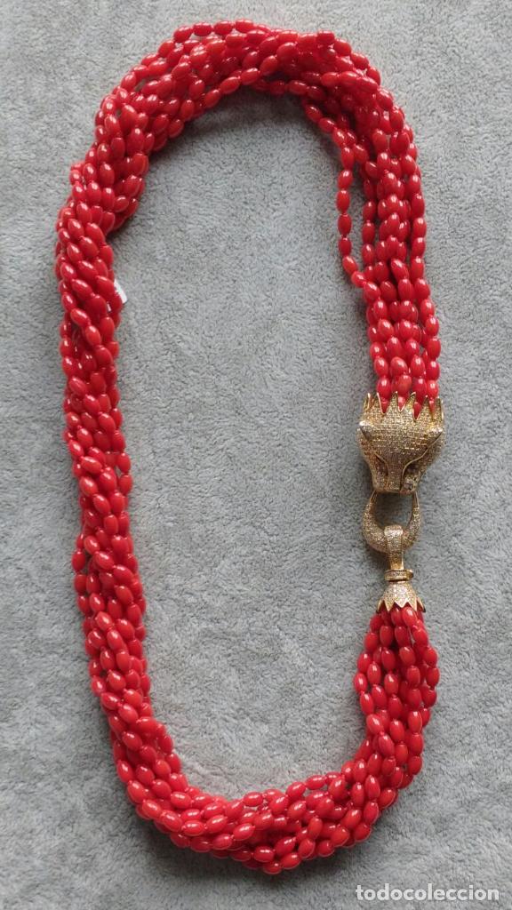 Joyeria: COLLAR DE CORAL CON CIERRE DE PANTERA. - Foto 1