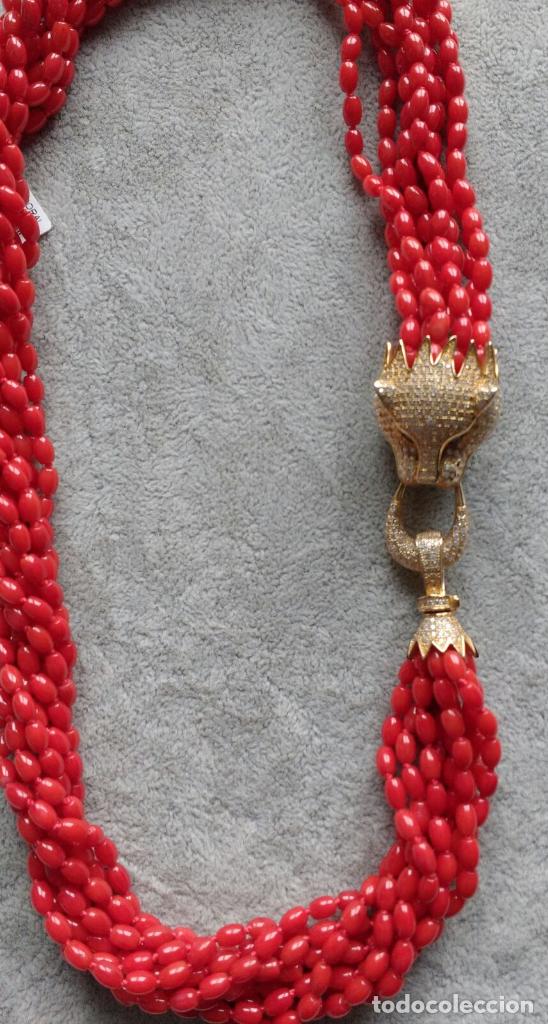Joyeria: COLLAR DE CORAL CON CIERRE DE PANTERA. - Foto 2