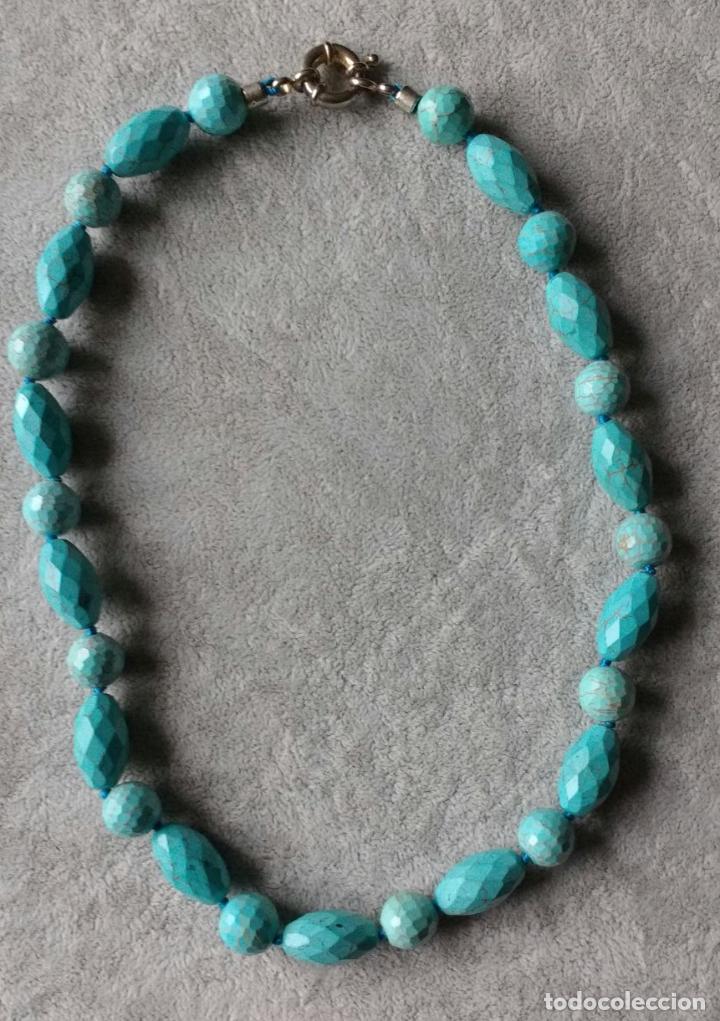 Joyeria: COLLAR TIPO GARGANTILLA DE TURQUESITA. - Foto 1