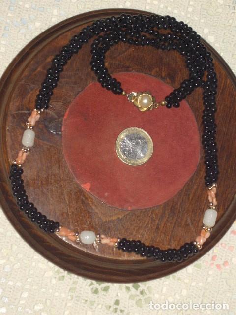 Joyeria: COLLAR DE ONICE Y CORAL ROSA.VINTAGE. - Foto 2