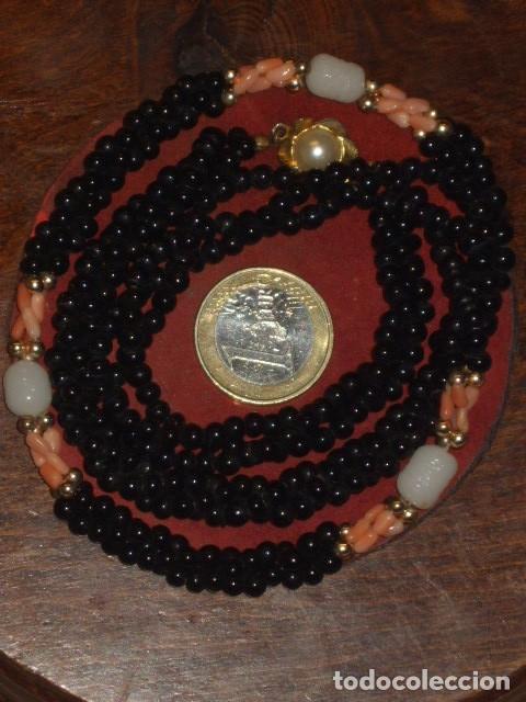 Joyeria: COLLAR DE ONICE Y CORAL ROSA.VINTAGE. - Foto 5