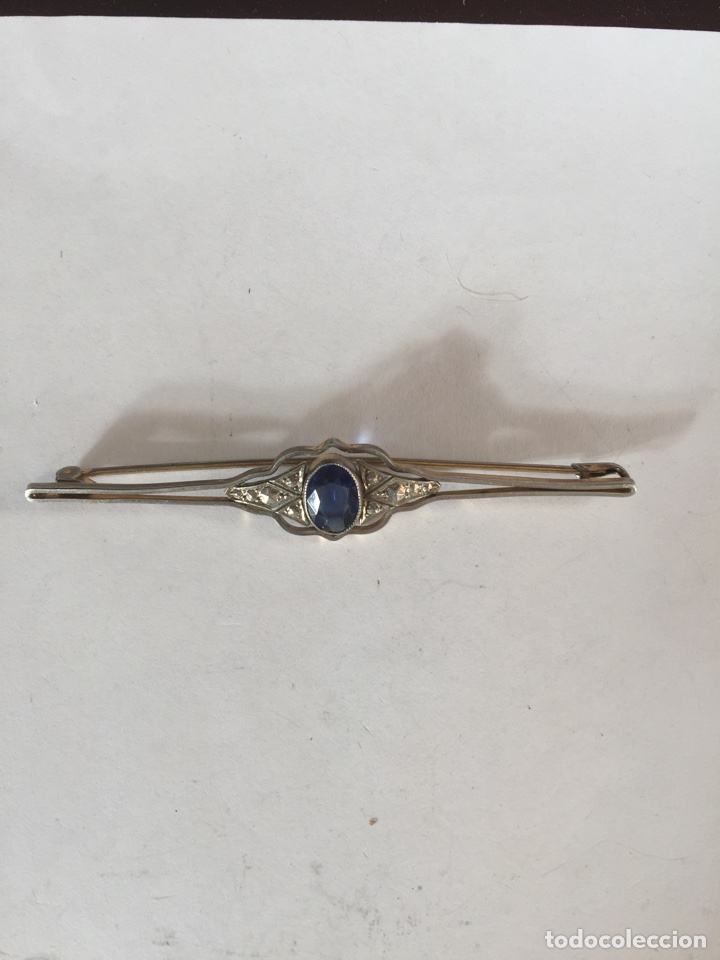 Joyeria: Antiguo broche modernista con piedra - Foto 1