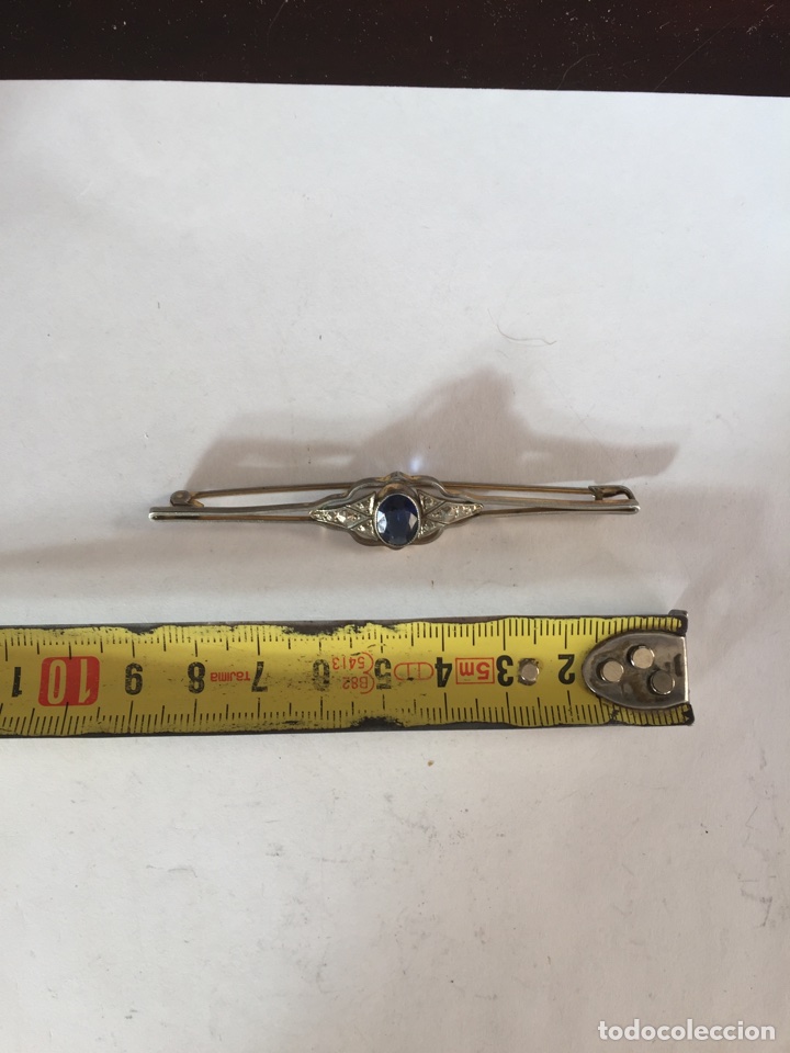 Joyeria: Antiguo broche modernista con piedra - Foto 2