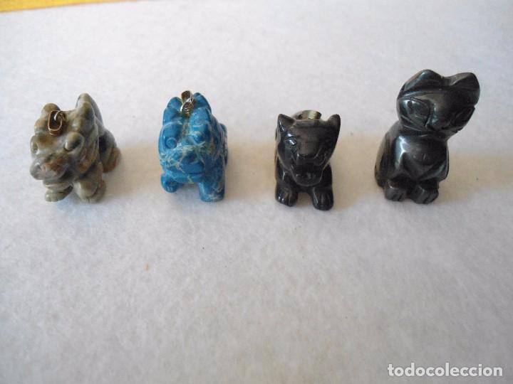 Joyeria: LOTE DE 4 COLGANTES CHINOS EN MINERALES