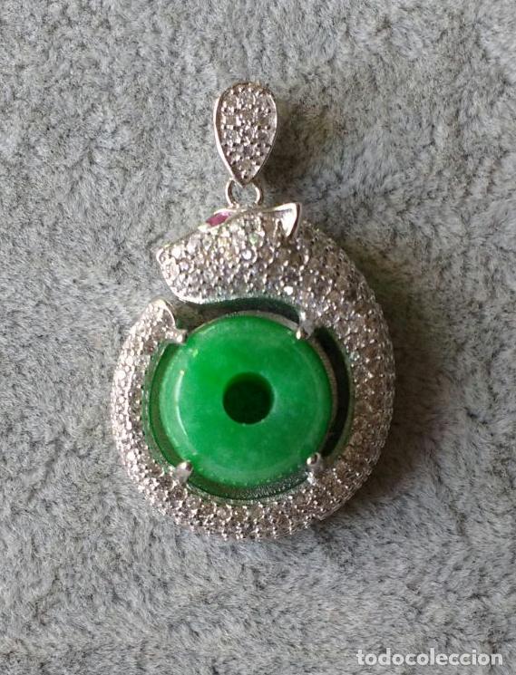 Joyeria: COLGANTE PLATA 925 Y JADE. - Foto 1