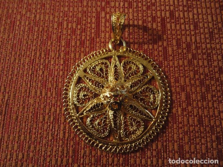 Joyeria: COLGANTE CHAPADO CON FILIGRANA - Foto 1