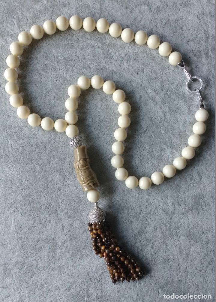 Joyeria: COLLAR DE N&Aacute;CAR, OJO DE TIGRE Y CORAL. - Foto 1