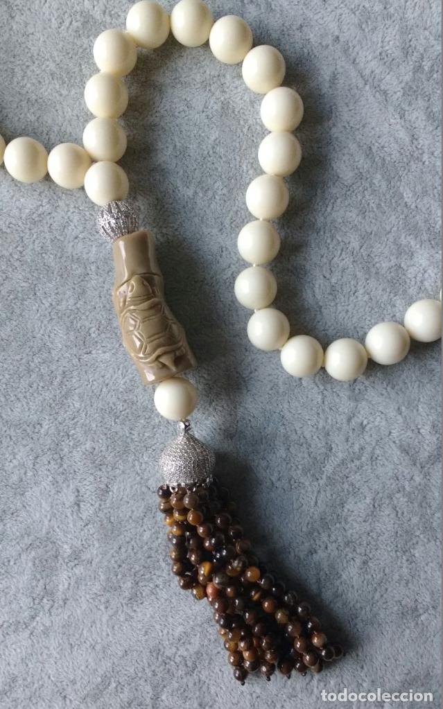 Joyeria: COLLAR DE N&Aacute;CAR, OJO DE TIGRE Y CORAL. - Foto 2