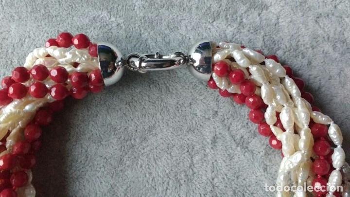 Joyeria: COLLAR VARIAS TIRAS DE PERLA Y CORAL. - Foto 2