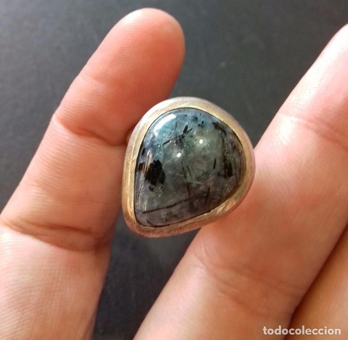 Joyeria: Anillo en Plata de Ley y Cuarzo Rutilo - Foto 4