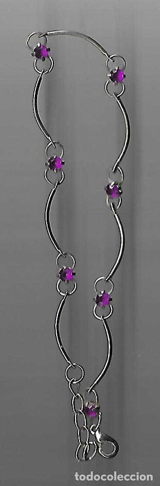 Joyeria: PULSERA PLATEADA CON PIEDRAS ROJAS - Foto 1