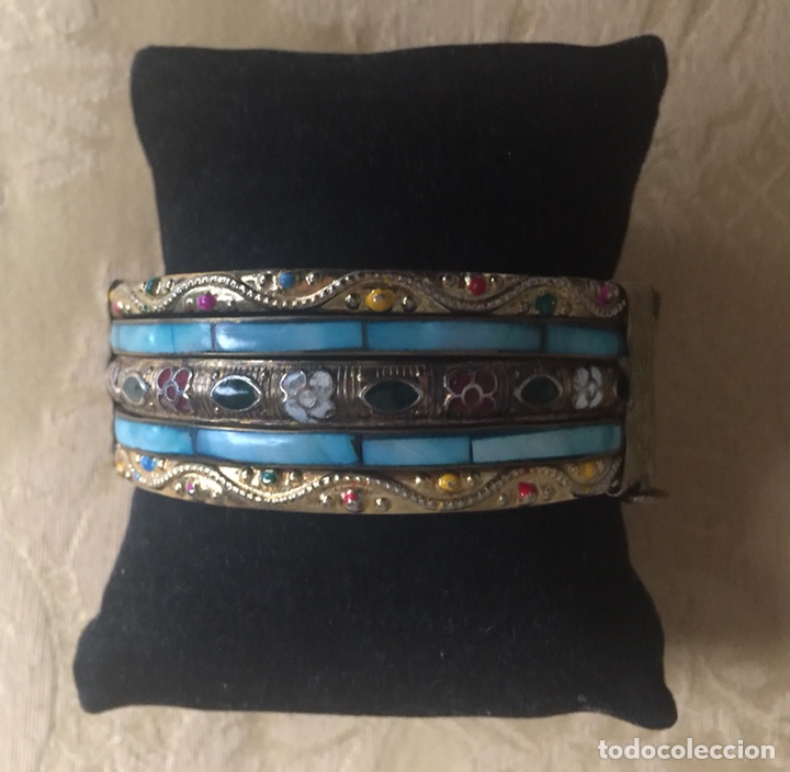Joyeria: PULSERA DE LAT&Oacute;N DORADO LABRADO Y N&Aacute;CAR - Foto 3