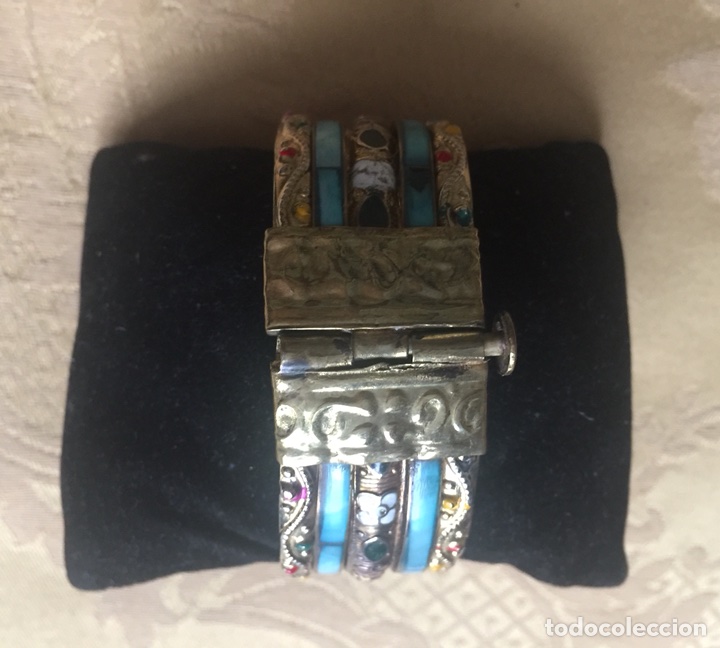 Joyeria: PULSERA DE LAT&Oacute;N DORADO LABRADO Y N&Aacute;CAR - Foto 4