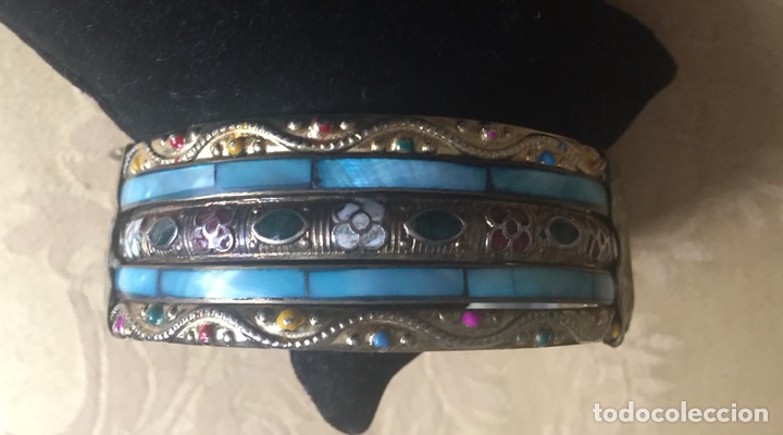 Joyeria: PULSERA DE LAT&Oacute;N DORADO LABRADO Y N&Aacute;CAR - Foto 5