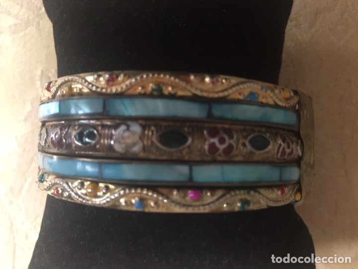 Joyeria: PULSERA DE LAT&Oacute;N DORADO LABRADO Y N&Aacute;CAR - Foto 7