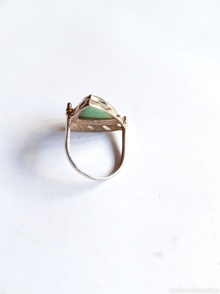 Joyeria: Anillo de plata y cuarzo verde - Foto 3