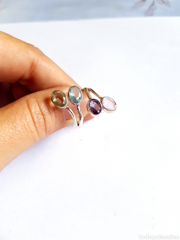 Joyeria: Anillo de plata y cristal - Foto 1