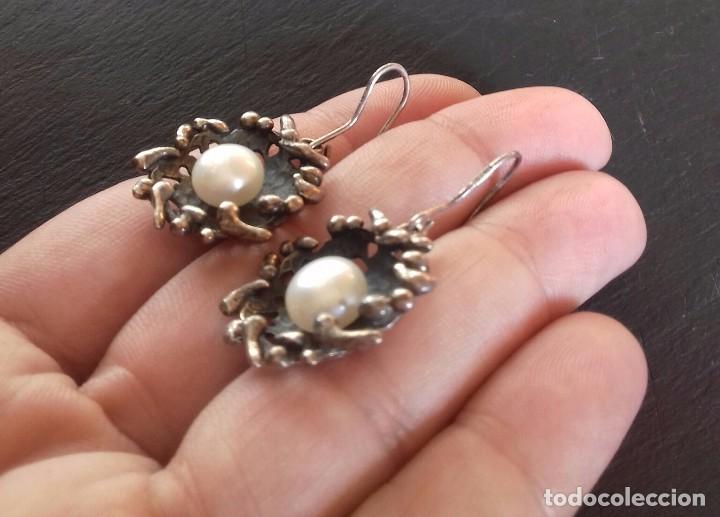 Joyeria: Pendientes de Perlas Naturales y Plata de Ley - Foto 3
