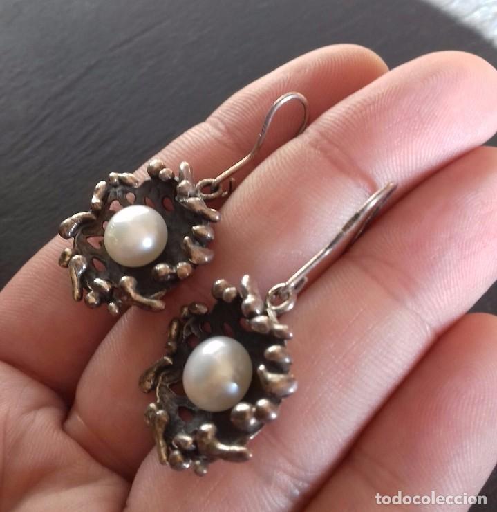 Joyeria: Pendientes de Perlas Naturales y Plata de Ley - Foto 5