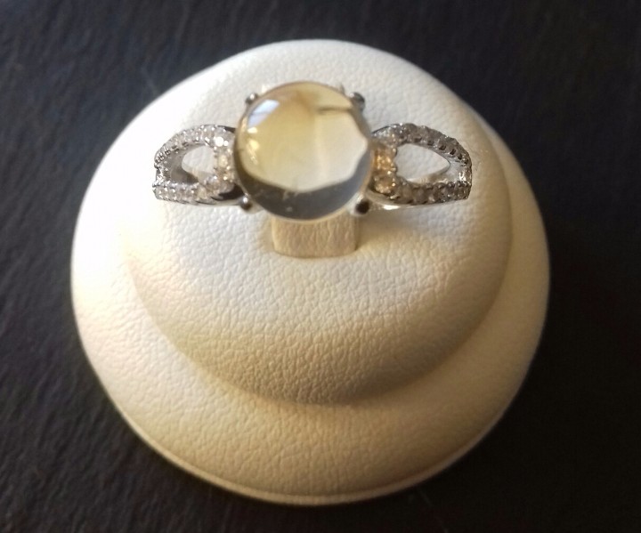 Joyeria: Anillo de Citrino y Circonitas - Foto 1