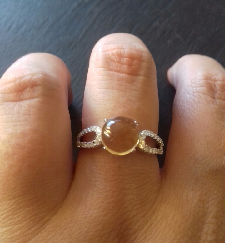 Joyeria: Anillo de Citrino y Circonitas - Foto 2