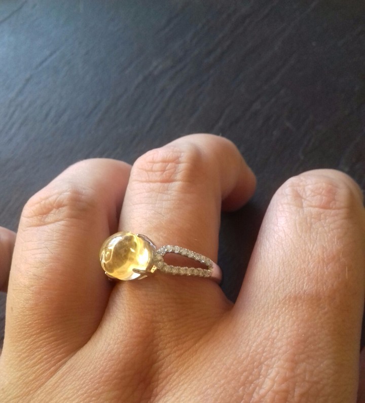 Joyeria: Anillo de Citrino y Circonitas - Foto 3