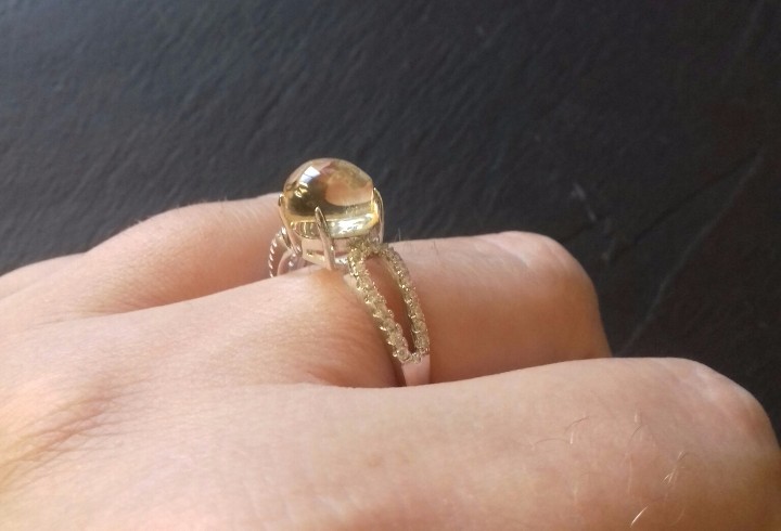 Joyeria: Anillo de Citrino y Circonitas - Foto 4