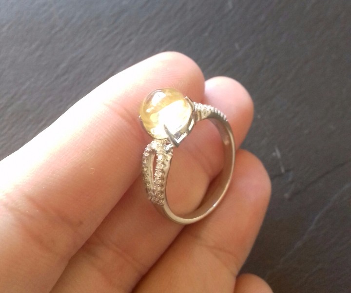 Joyeria: Anillo de Citrino y Circonitas - Foto 6