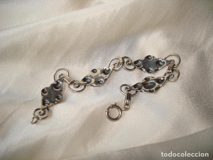 Joyeria: PULSERA DE PLATA Y TURQUESA VERDE - Foto 3