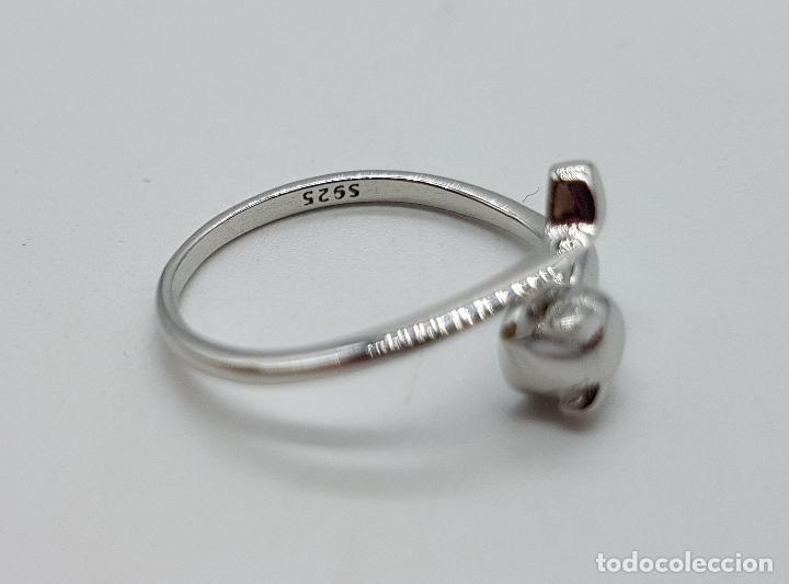 Joyeria: Original anillo con forma de gato en plata de ley contrastada . - Foto 5