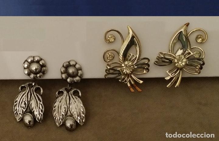 Joyeria: lote de 2 pares pendientes vintage - Foto 1