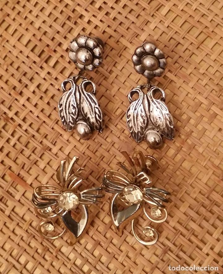 Joyeria: lote de 2 pares pendientes vintage - Foto 2