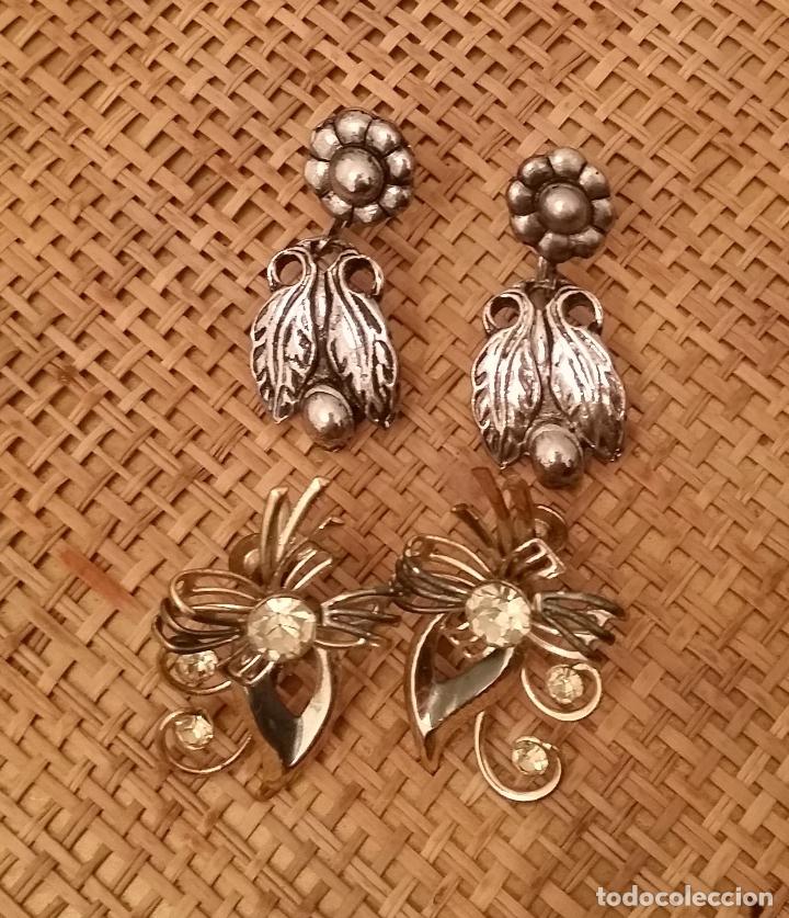 Joyeria: lote de 2 pares pendientes vintage - Foto 4