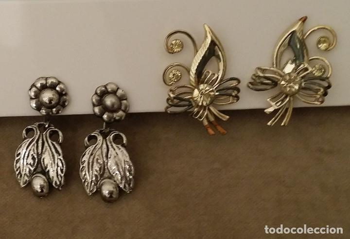 Joyeria: lote de 2 pares pendientes vintage - Foto 7