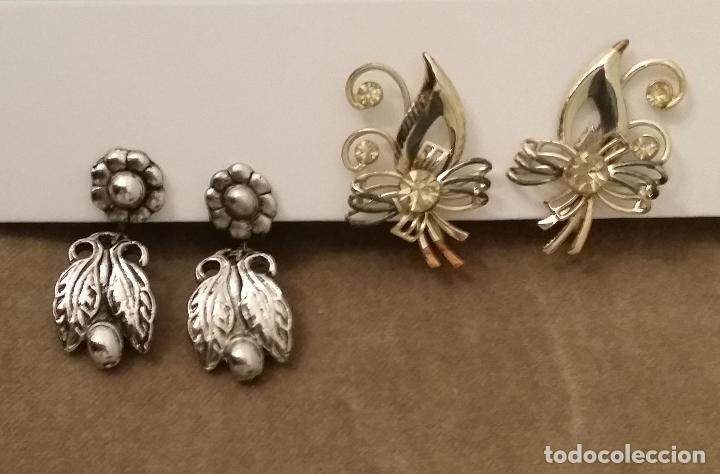 Joyeria: lote de 2 pares pendientes vintage - Foto 10