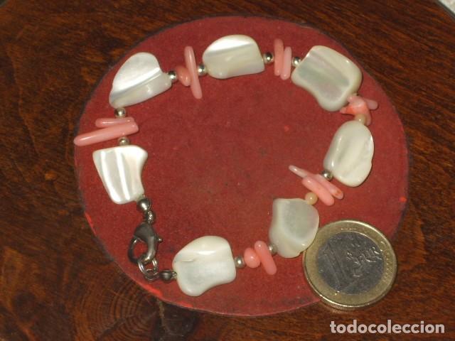 Joyeria: PULSERA DE CORAL Y NACAR MADRE PERLA. - Foto 4