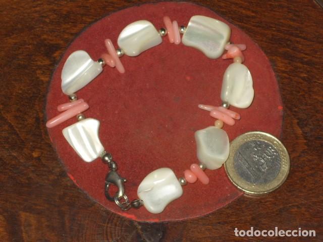Joyeria: PULSERA DE CORAL Y NACAR MADRE PERLA. - Foto 5
